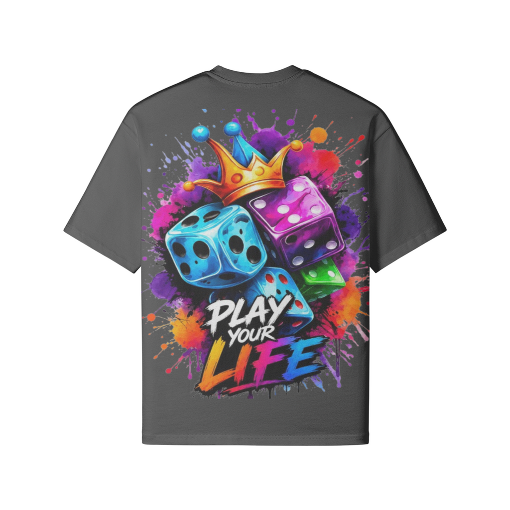 Play Your Life Oversized T-Shirt Front View FWR Urban Fashion