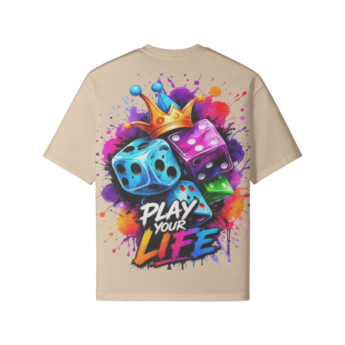 Play Your Life Oversized T-Shirt Size Guide FWR