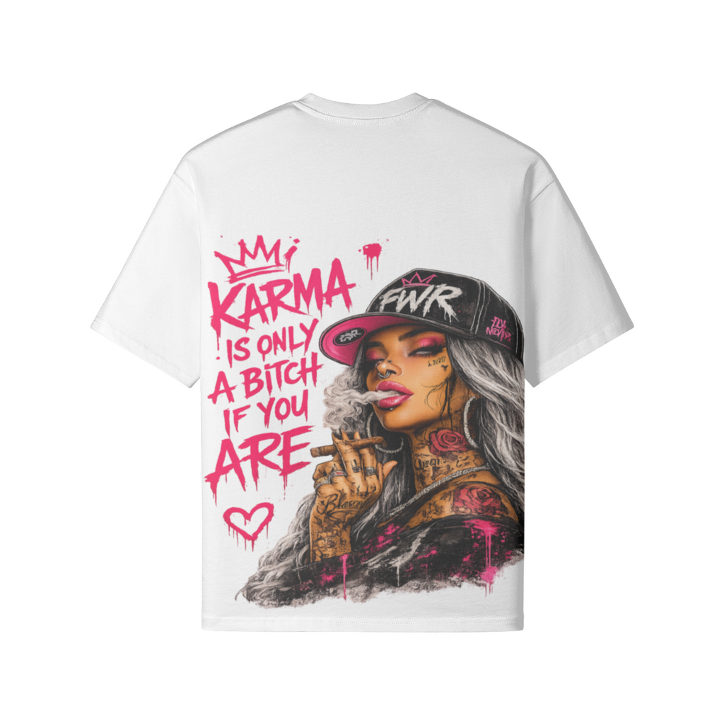 Karma t-shirt oversize streetwear FWR design graphique vue arrière