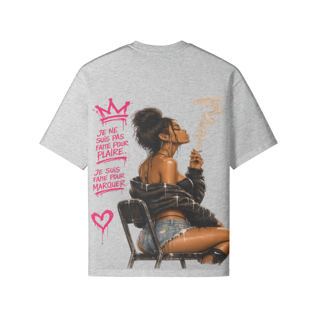 Je ne suis pas faite pour plaire t-shirt streetwear femme FWR illustration dos