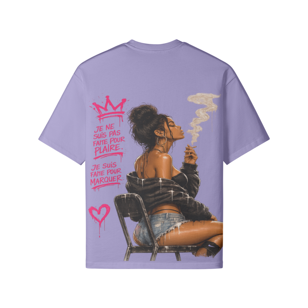 Je ne suis pas faite pour plaire t-shirt streetwear femme FWR illustration dos